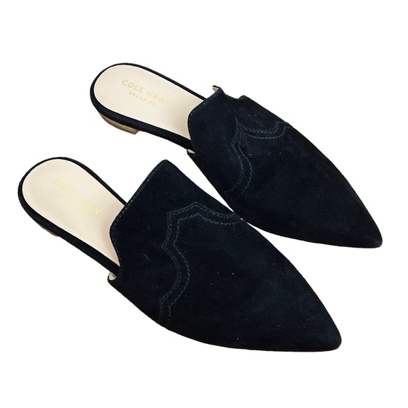 Cole Haan Shoes - Cole Haan Black Piper Suede Mule